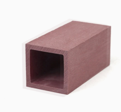 Wood Plastic Composite Square Wooden Tube Hollow Outdoor 50*50